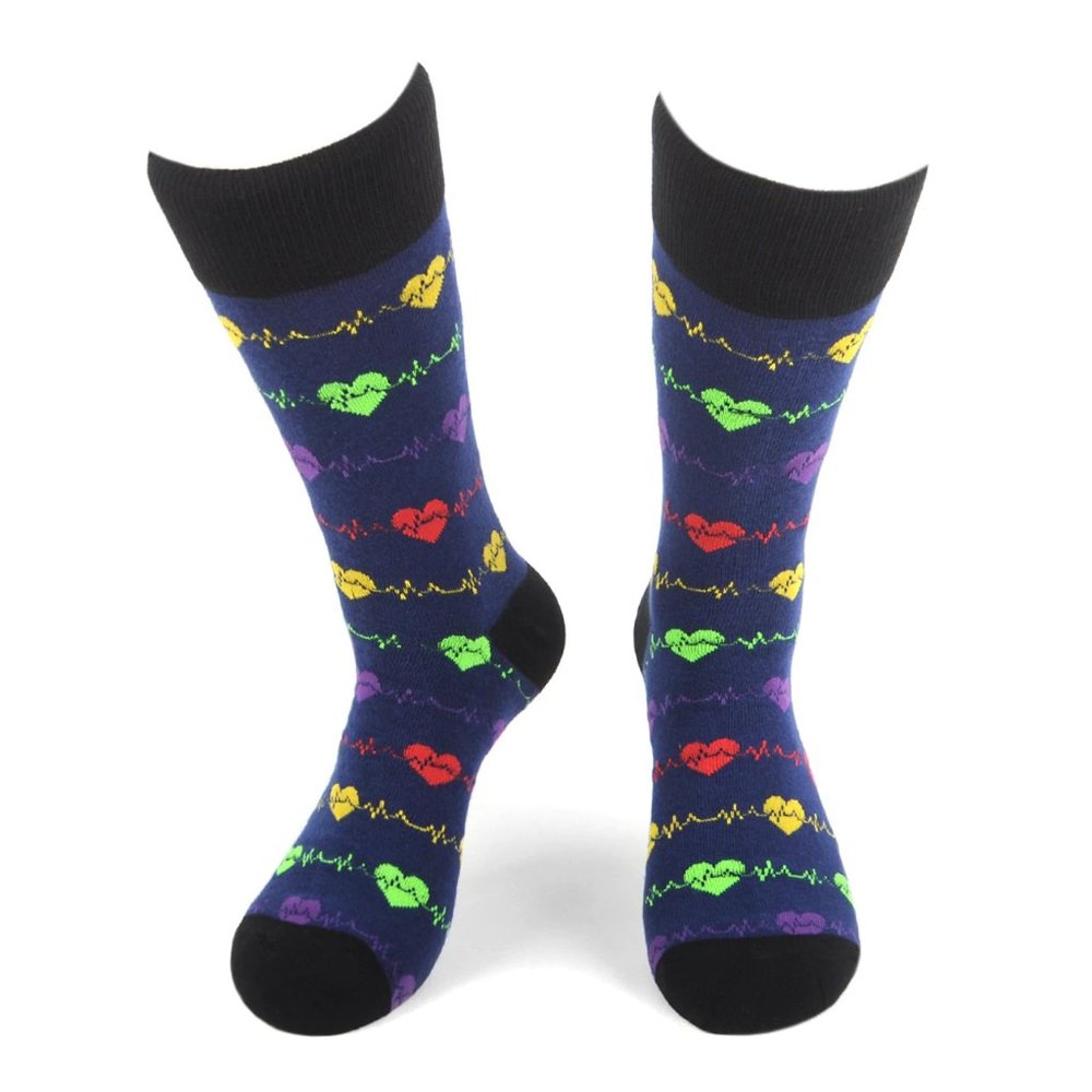 Men's Heart Monitor Novelty Socks